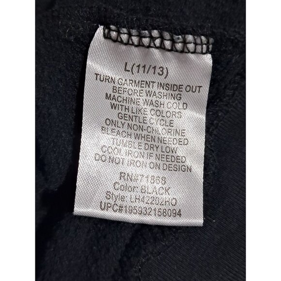 Disney Hocus Pocus Black Hooded Sweatshirt L (11/13) Cotton/Polyester Blend - Picture 3 of 11